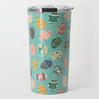 Floral Easter Eggs - Aqua Travel Mug Gallery Image 1