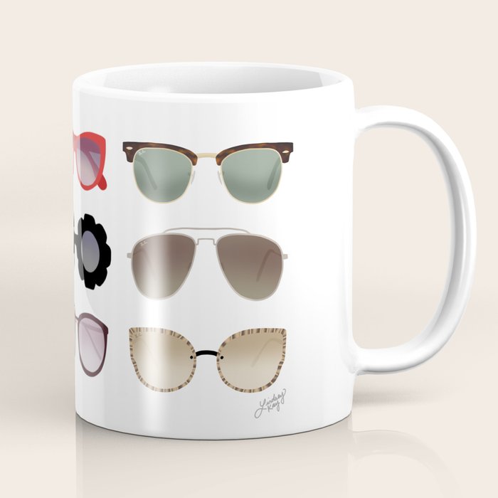 Ray Bans Sunglasses Illustration Coffee Mug Gallery Image 1