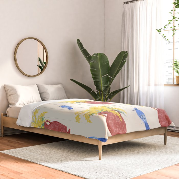 Mimosa and Blue Jay Comforter Gallery Image 2