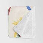 Mimosa and Blue Jay Throw Blanket Gallery Image 3