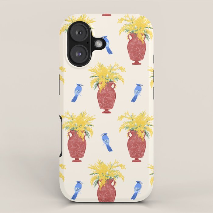 Mimosa and Blue Jay iPhone Case Gallery Image 1
