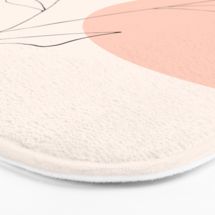 Poppies line drawing Bath Mat Gallery Image 3