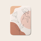 Poppies line drawing Bath Mat Gallery Image 1