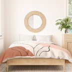 Poppies line drawing Duvet Cover Gallery Image 3