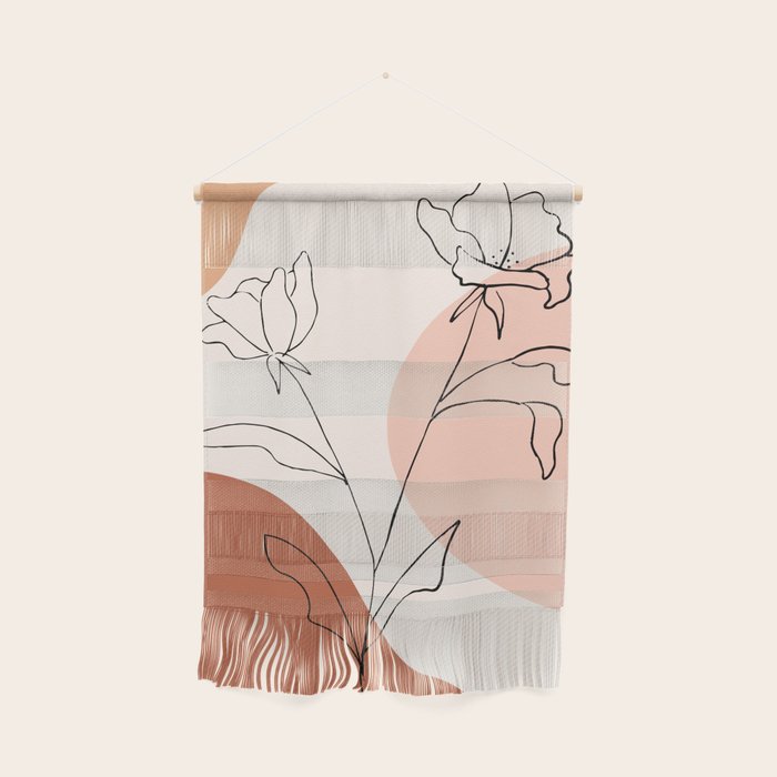 Poppies line drawing Wall Hanging Gallery Image 1