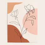 Poppies line drawing Poster Gallery Image 4