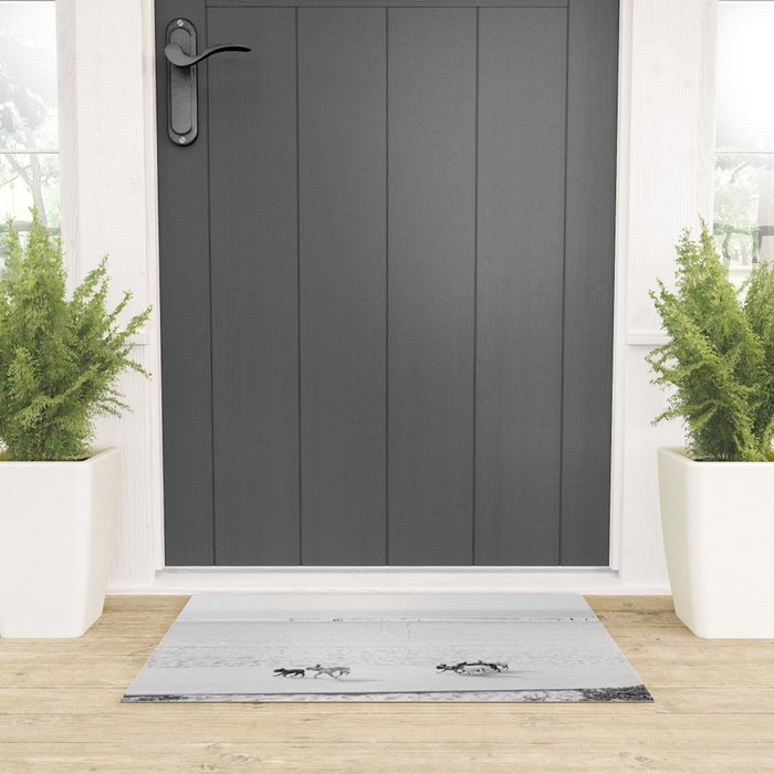 Puppy Traffic, French Bulldogs, Frenchie Art, French Bulldog Gifts Welcome Mat Gallery Image 3