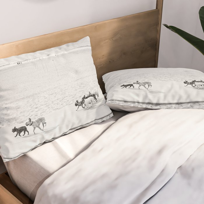 Puppy Traffic, French Bulldogs, Frenchie Art, French Bulldog Gifts Pillow Sham Gallery Image 2