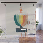 Whimsical aloe plicatilis succulent plant Wall Mural Gallery Image 1