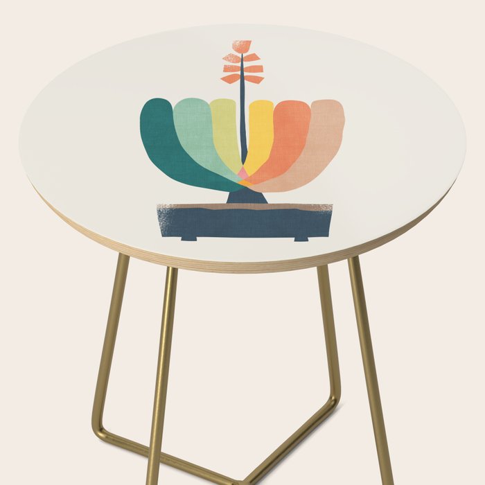 Whimsical aloe plicatilis succulent plant Side Table Gallery Image 2