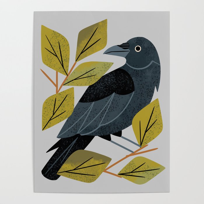 Perching Raven Poster Gallery Image 1