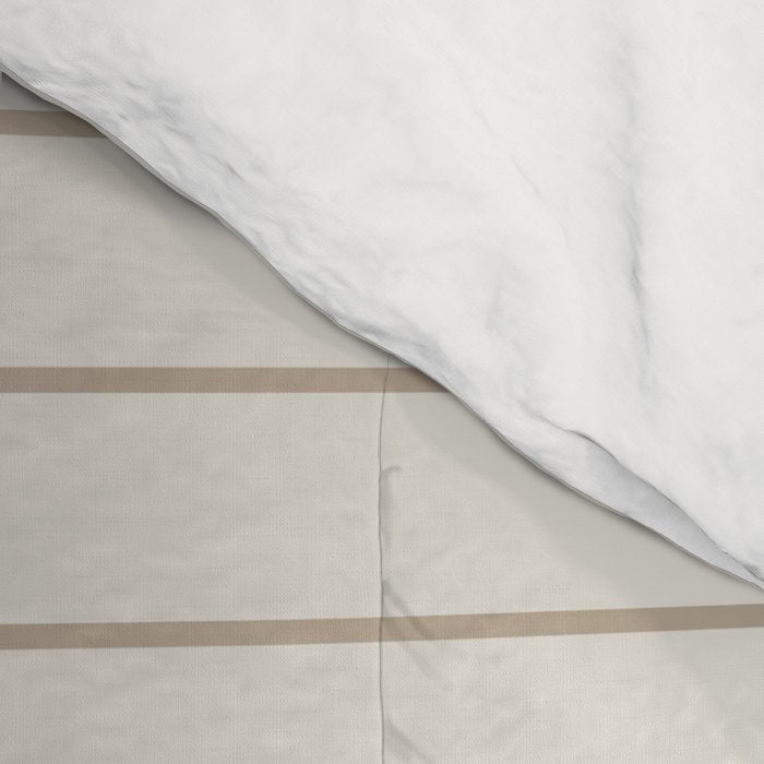 Minimal Arch XI Natural Neutral Modern Geometric Lines Comforter Gallery Image 4