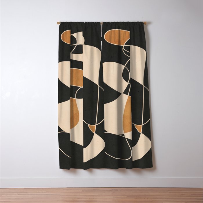 Modern Abstract Minimal Art 25 Window Curtain Gallery Image 3