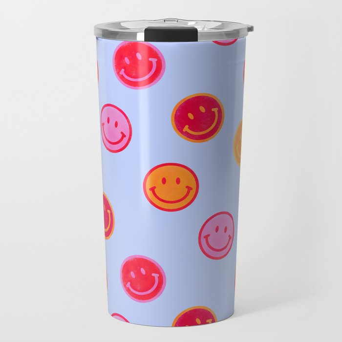 Smiling faces pattern no2 Travel Mug Gallery Image 1