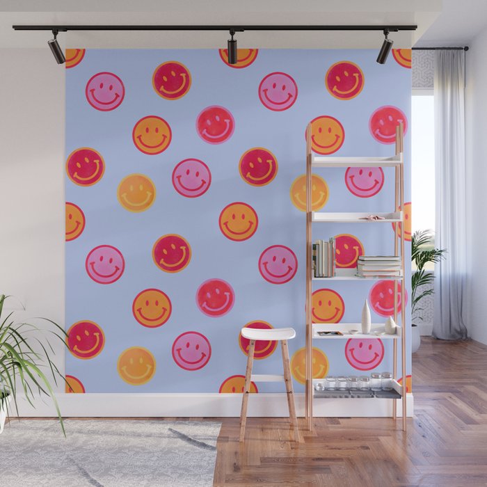 Smiling faces pattern no2 Wall Mural Gallery Image 1