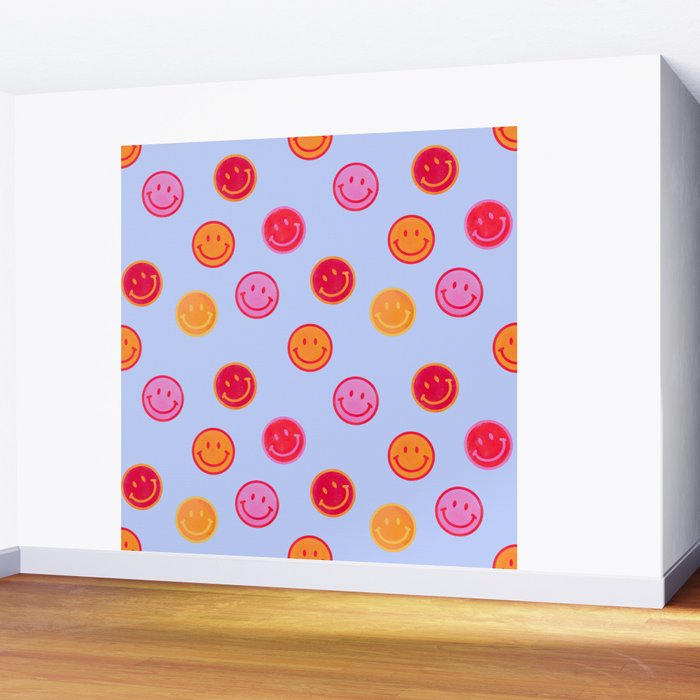 Smiling faces pattern no2 Wall Mural Gallery Image 2