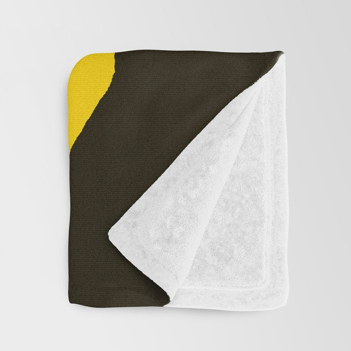Colorful Parasol Black Yellow Background #decor #society6 #buyart Throw Blanket Gallery Image 3