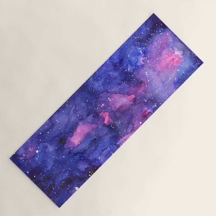 Galaxy Pattern Watercolor Yoga Mat Gallery Image 1