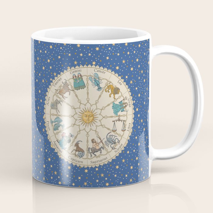 Vintage Astrology Zodiac Wheel Coffee Mug Gallery Image 1