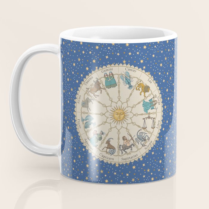 Vintage Astrology Zodiac Wheel Coffee Mug Gallery Image 3