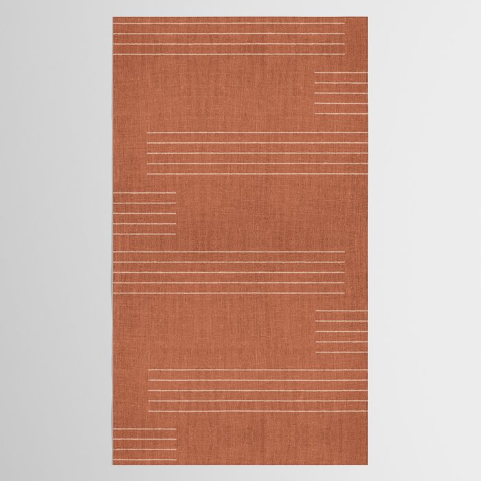 Minimal, Pattern, Boho Prints, Terracotta Tablecloth Gallery Image 2