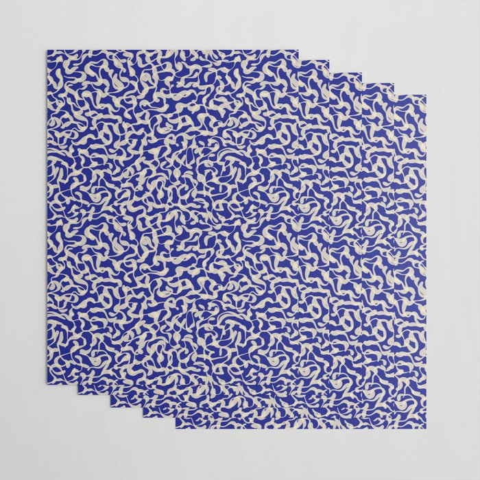 Playful strokes #1 / Beige on Blue Wrapping Paper Gallery Image 3