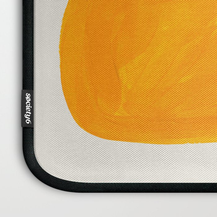 Minimalist Modern Mid Century Colorful Abstract Shapes Primary Colors Yellow Orange Blue Bubbles Laptop Sleeve Gallery Image 3