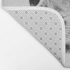 Lion Portrait - Black & White Bath Mat Gallery Image 2