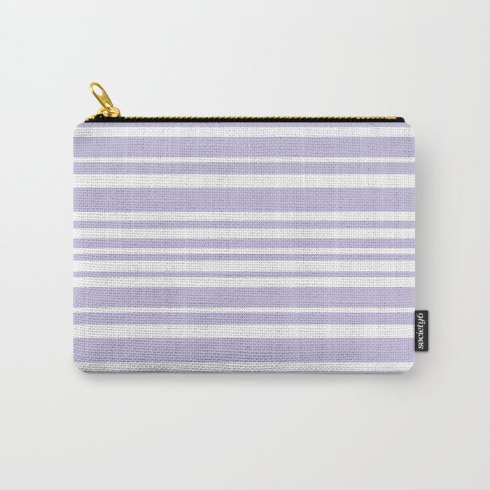 Classic Stripes XXVIII - Lilac Purple Carry All Pouch Gallery Image 1