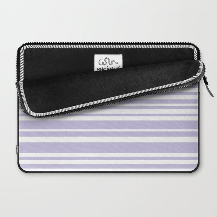 Classic Stripes XXVIII - Lilac Purple Laptop Sleeve Gallery Image 2