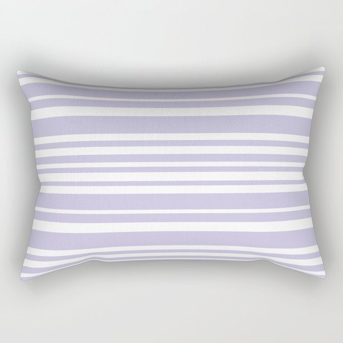 Classic Stripes XXVIII - Lilac Purple Rectangular Pillow Gallery Image 1