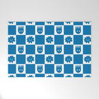 Checkered Flower Smiles Welcome Mat Gallery Image 1