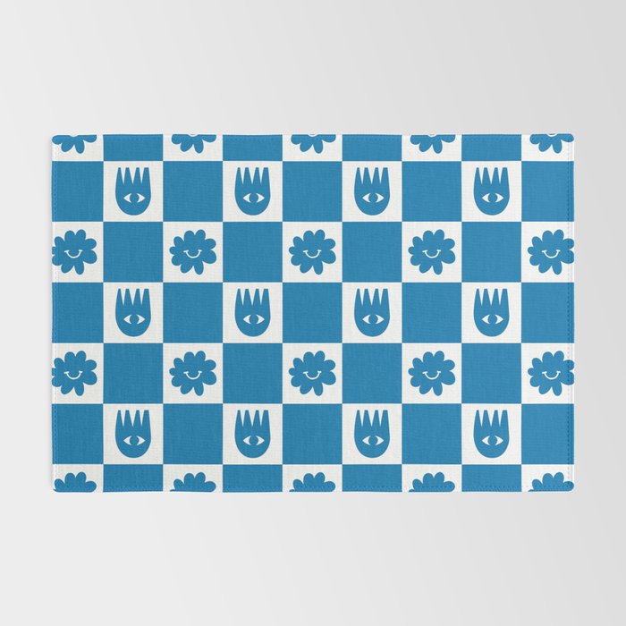 Checkered Flower Smiles Rug Gallery Image 2