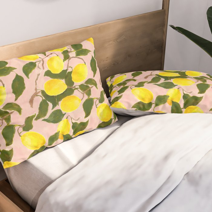 Summer Harvest Lemon Pillow Sham Gallery Image 2