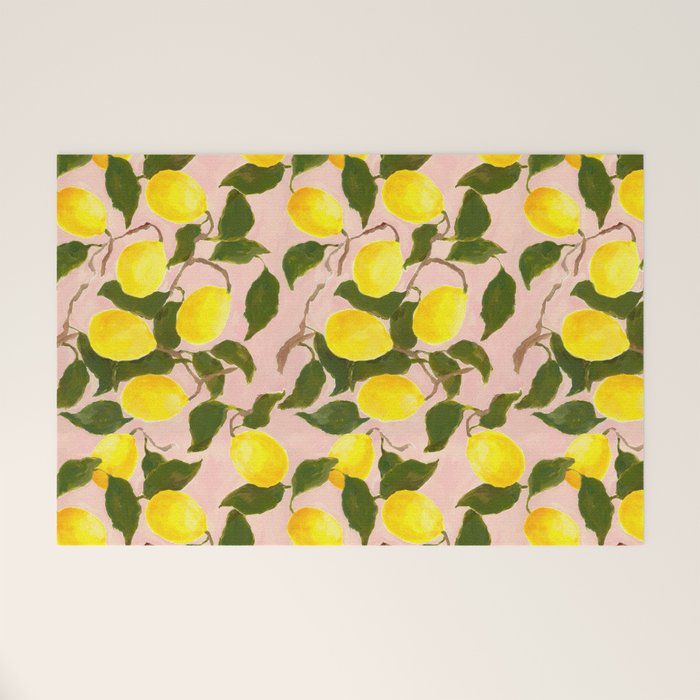 Summer Harvest Lemon Welcome Mat Gallery Image 1
