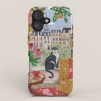 Cat in front of window in Paris  iPhone Case Gallery Image 1