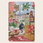 Cat in front of window in Paris  Cutting Board Gallery Image 1