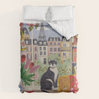 Cat in front of window in Paris  Duvet Cover Gallery Image 6
