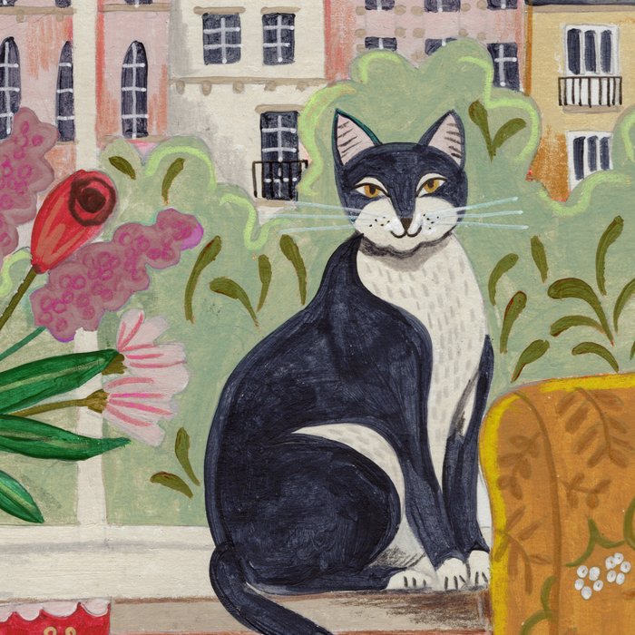 Cat in front of window in Paris  Coffee Mug Gallery Image 2