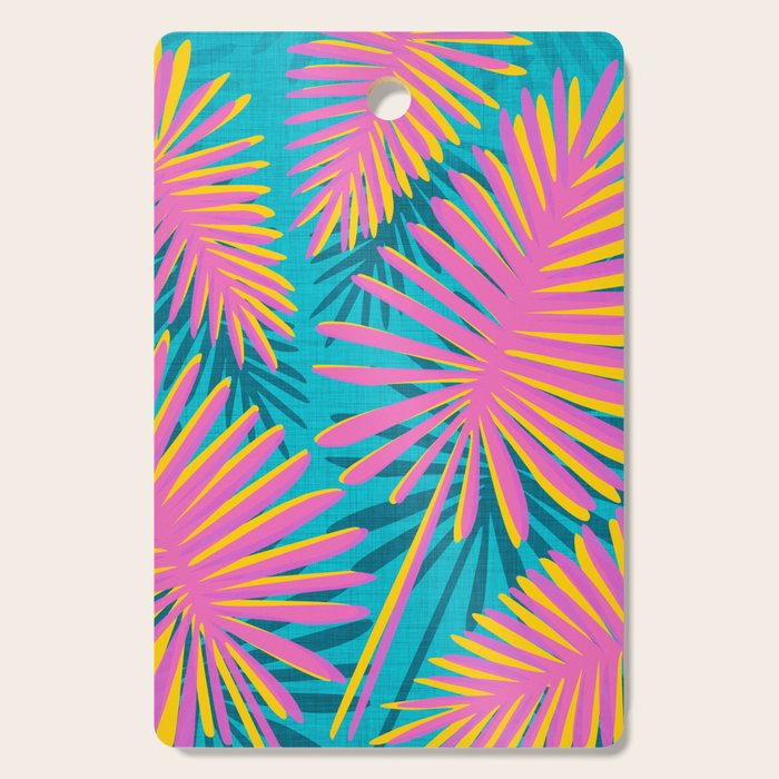 Mid Mod Pink Palm Trees Cutting Board Gallery Image 1