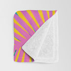 Mid Mod Pink Palm Trees Throw Blanket Gallery Image 3