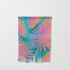 Mid Mod Pink Palm Trees Wall Hanging Gallery Image 1