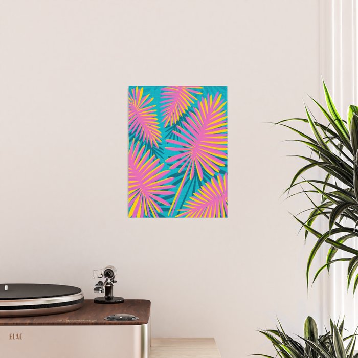 Mid Mod Pink Palm Trees Poster Gallery Image 2