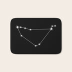 Capricorn Zodiac Star Constellation Line Art Black Bath Mat Gallery Image 1