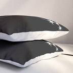 Capricorn Zodiac Star Constellation Line Art Black Pillow Sham Gallery Image 3
