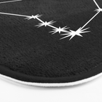 Capricorn Zodiac Star Constellation Line Art Black Bath Mat Gallery Image 3