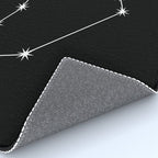 Capricorn Zodiac Star Constellation Line Art Black Rug Gallery Image 4