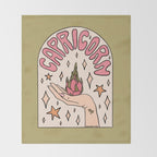 Capricorn Dragonfruit Throw Blanket Gallery Image 2
