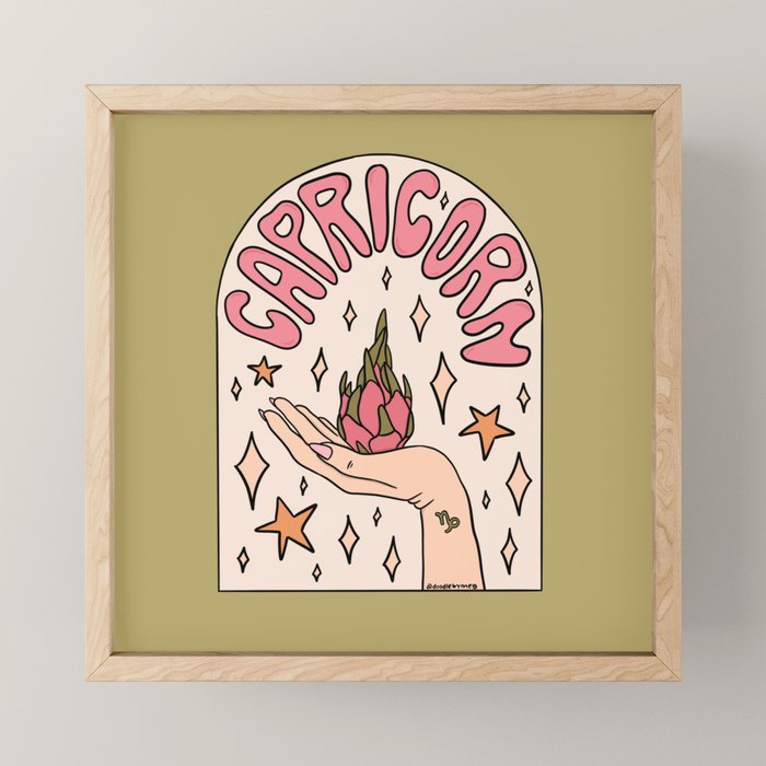 Capricorn Dragonfruit Mini Art Print Gallery Image 1