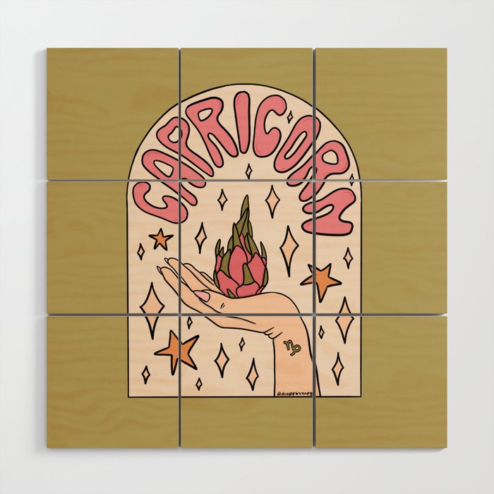 Capricorn Dragonfruit Wood Wall Art Gallery Image 1